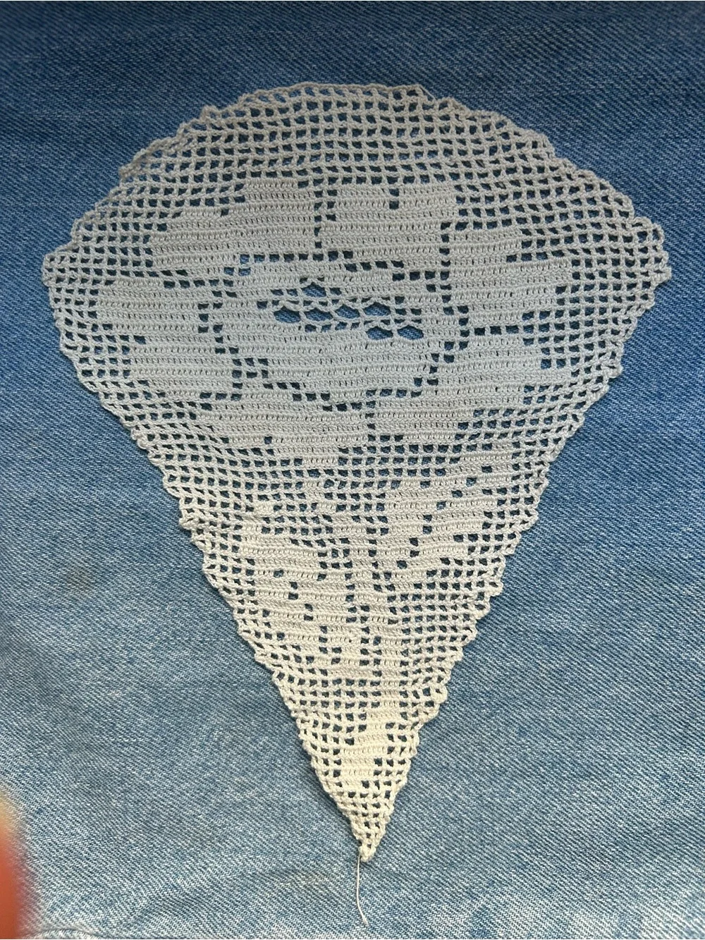 3 pieces of vintage crochet work
